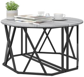 vidaXL Γκρι Sonoma Τραπέζι Σαλονιού 80x80x42 εκ. Κατασκευασμένο από Επικαλυμμένο Ξύλο