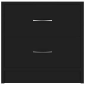 vidaXL Κομοδίνο Μαύρο 40 x 30 x 40 εκ. από Επεξ. Ξύλο