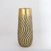 Βάζο Κεραμικό 752-20130 14.5x35cm Brown-Gold Estheti Home Ceramic