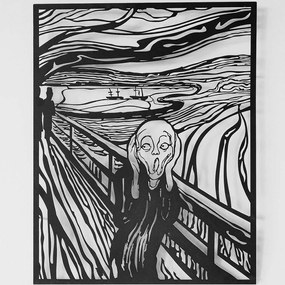 Διακοσμητικό Τοίχου The Scream 507ATP1205 58x73cm Black Wallity Ατσάλι