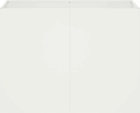 vidaXL Γλάστρα Κήπου Λευκό 80 x 40 x 60 cm Ψυχρής έλασης χάλυβας