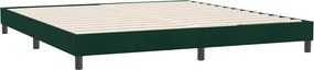 vidaXL Box Spring Κρεβάτι χωρίς στρώμα Σκούρο πράσινο 180x220 cm