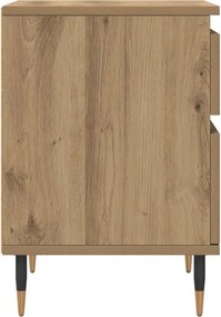 vidaXL Κομοδίνα 2 τεμ. τεχνίτης Δρυς 40 x 35 x 50 εκ. από Επεξεργ Ξύλο
