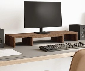 vidaXL Βάση Οθόνης Ρυθμιζ. Καφέ Δρυς 80x24x10,5 εκ. Επεξεργ. Ξύλο
