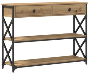 vidaXL Τραπέζι Σαλονιού Artisan Oak 100x28x75 εκ. Κατασκευασμένο από Ξύλο και Ατσάλι