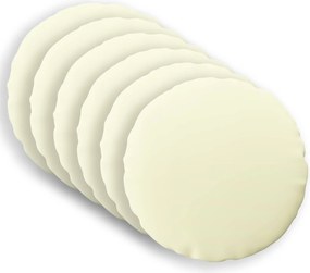 vidaXL Κάλυμμα Μαξιλαριού 6 pcs HEERLEN Κρεμ Ø 30 cm Πολυεστέρας