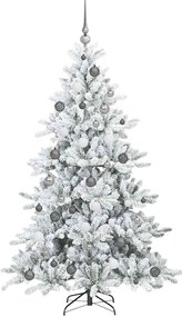 vidaXL Τεχνητό Χριστουγεννιάτικο Δέντρο με Άξονα με βάση Λευκό 180 cm