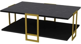 Τραπέζι Σαλονιού Polka 875ZNA2814 91,5x61,5x36,6cm Marble Effect Black