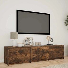 vidaXL Τηλεοπτική βιβλιοθήκη με LED 165 x 34 x 40 εκ.