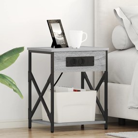vidaXL Κομοδίνο Γκρι sonoma 41 x 31 x 51 εκ. Επεξεργασμένο ξύλο