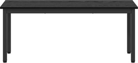 vidaXL παγκάκι Μαύρη Οξυά 110 x 35 x 45 cm Επεξεργασμένο ξύλο