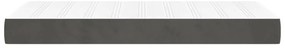 vidaXL Στρώμα με Pocket Springs Σκούρο Γκρι 80x200x20 εκ. Βελούδινο