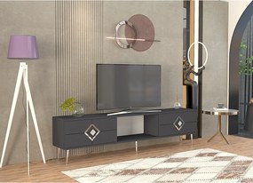 Stewehome Έπιπλο τηλεόρασης με ντουλάπι σε μοντέρνο στιλ 150x30x41 cm