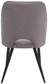 Καρέκλα τραπεζαρίας Christy Megapap ανοιχτό μπεζ ύφασμα - μεταλλικό μαύρο πόδι 47x59x90εκ.