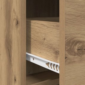 vidaXL Πλαϊνό γραφείο Artisan Δρυς 75 x 33 x 80 εκ Επεξεργασμένο Ξύλο