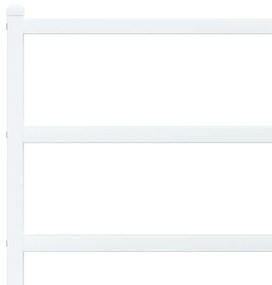 Πλαίσιο Κρεβατιού με Κεφαλάρι Λευκό 90 x 200 εκ. Μεταλλικό - Λευκό
