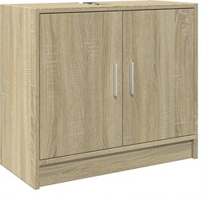 vidaXL Ντουλάπι Νιπτήρα Sonoma Δρυς 63x29x55 εκ. Επεξεργασμένο Ξύλο