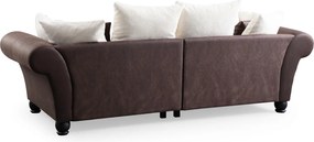 3-Seat Sofa Lawrence Lounge - Brown, White Brown
White