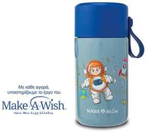 NAVA Παιδικό δοχείο φαγητού ισοθερμικό στρογγυλό &quot;We Care&quot; μπλε 600ml 10-007-011