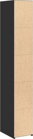 vidaXL Ντουλάπι Μαύρο 30x41x185 εκ. από Επεξεργασμένο Ξύλο