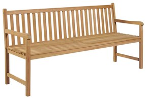 vidaXL Παγκάκι Κήπου 175 εκ. από Μασίφ Ξύλο Teak με Γαλάζιο Μαξιλάρι