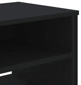 vidaXL Έπιπλο Τηλεόρασης Μαύρο 122 x 34 x 41 εκ. Επεξεργασμένο Ξύλο