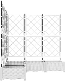 vidaXL Γλάστρα Κήπου 5 τμχ. Λευκό 120 x 120 x 125,5 εκ. PP