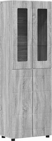 vidaXL Highboard FLORIN 60 x 35 x 182 εκ. Γκρίζο Σονομα
