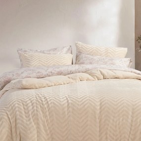 Παπλωματοθήκη Fleece Υπέρδιπλη (Σετ 240x220) Nef-Nef Homeware Carmen Ecru