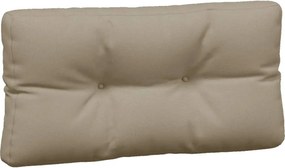 vidaXL Μαξιλάρια Παλέτας 3 τεμ. Taupe Υφασμάτινα