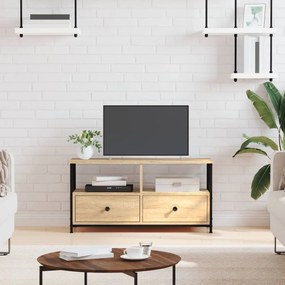 vidaXL Έπιπλο Τηλεόρασης Sonoma Δρυς 90x33x45 εκ. Επεξ. Ξύλο/Σίδερο