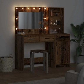 vidaXL Τραπέζι περιποίησης με συρτάρι 2 pcs Καφέ 78.5 x 41 x 135 εκ