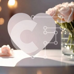 Intra Συλλεκτικό Ξύλινο Παζλ Plywood  4mm - Λευκή Βίβλος Καρδιά με ροζ τριαντάφυλλα Σε Ξύλινο Κουτί - Διαστάσεις: 10x10 cm – 25 κομμάτια