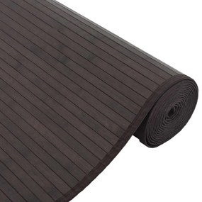 vidaXL Χαλί Ορθογώνιο Σκούρο Καφέ 80 x 200 εκ. Μπαμπού
