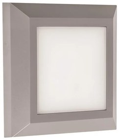 ARTE ILLUMINA ΦΩΤΙΣΤΙΚΟ ΤΟΙΧΟΥ SLIM LED 3W IP65 230V 3000K 125X125mm ΓΚΡΙ PRO Eurolamp 145-52006