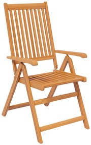 vidaXL Σετ Τραπεζαρίας Κήπου 7 Τεμαχίων από Μασίφ Ξύλο Ακακίας 120-170 εκ.