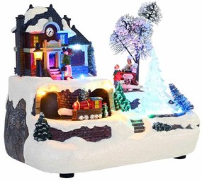 vidaXL Γιορτινός Τραπεζοκόμος Πολύχρωμο 23.5 x 16 x 18.5 εκ. Ρετσίνι