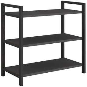 Παπουτσοθήκη Navari 0212541 66x36x70cm Black-Anthracite Melamine, Metal