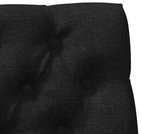 vidaXL Ταπετσαρισμένο κεφαλάρι Μαύρο 100 cm Στερεά ξυλεία πεύκου