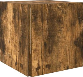 vidaXL Τραπέζι Βοηθητικό Καπνιστή Δρυς 33x33x34,5 εκ. Επεξεργ. Ξύλο