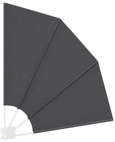 vidaXL Αδιάφανο σκίαστρο μπαλκονιού Μαύρο 115 x 115 εκ ύφασμα
