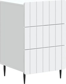 vidaXL Κομοδίνο με συρτάρι Λευκό 43x 41 x 68 εκ Επεξεργασμένο Ξύλο