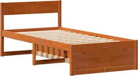 vidaXL Σκελετός Κρεβ. Χωρίς Στρώμα Καφέ Κεριού 90x190 εκ Μασίφ Πεύκο