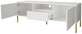 Τραπέζι Tv Merced L105, Άσπρο, 155x54x40cm, 32 kg | Epipla1.gr
