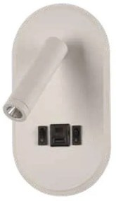 Φωτιστικό Τοίχου - Απλίκα 43041-White 15x8cm 2xLed 3/9W 3000K White Inlight