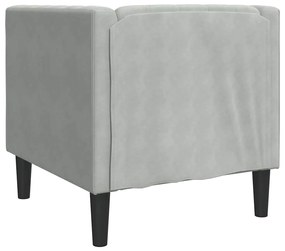 vidaXL Πολυθρόνα Τσέστερφιλντ Argyle Ανοιχτό γκρι 71 x 74.5 x 70.5 εκ.
