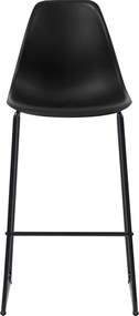 vidaXL Καρέκλες Μπαρ 4 τεμ. Μαύρες Πλαστικές