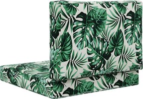 vidaXL Μαξιλάρι Καναπέ Εξωτερικού Χώρου 2 pcs Σχέδιο Φύλλου