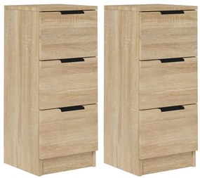 vidaXL Ντουλάπια 2 τεμ. Sonoma Δρυς 30x30x70 εκ. Επεξεργασμένο Ξύλο