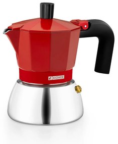 Ιταλικη καφετιερα BRA INOX RED 3T Κόκκινο